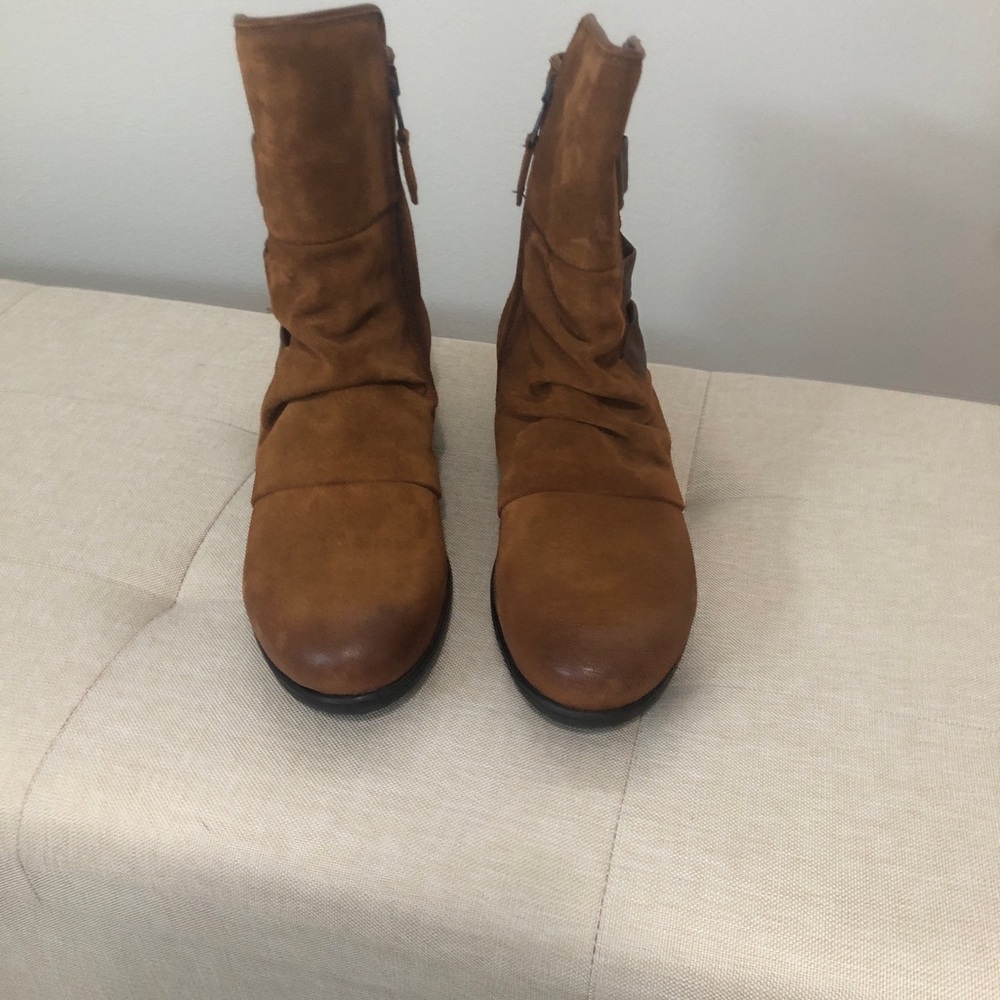 Miz Mooz Tan Ankle Booties